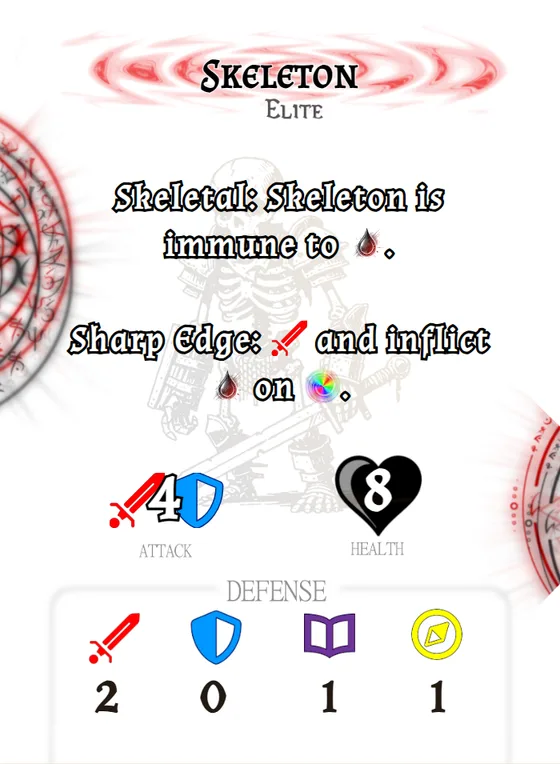 An elite Skeleton creature card